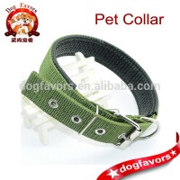 Army Green Pet dog Nylon leash Wide 3cm Medium Adjustable style dog collar